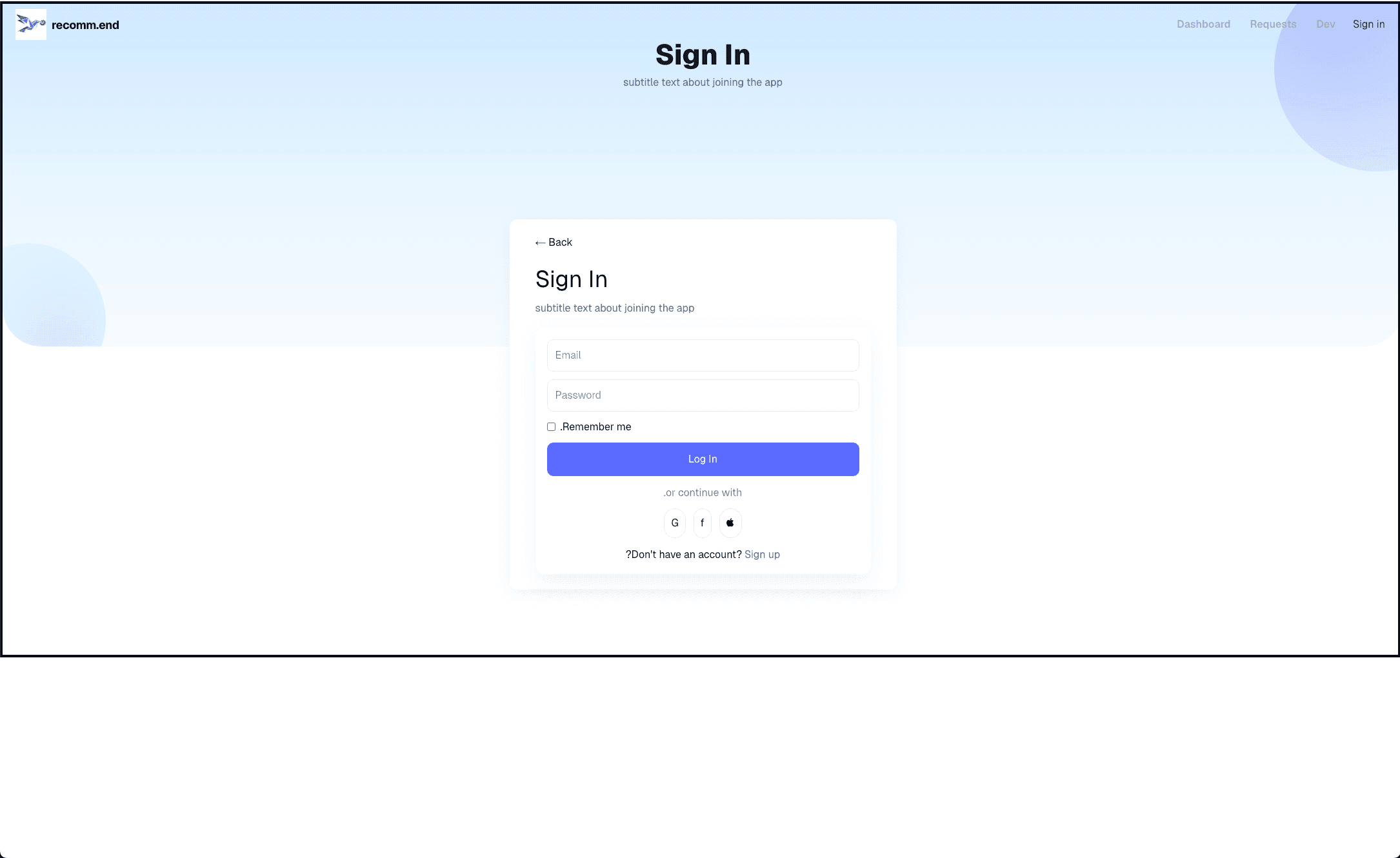 recomm.end (Web)